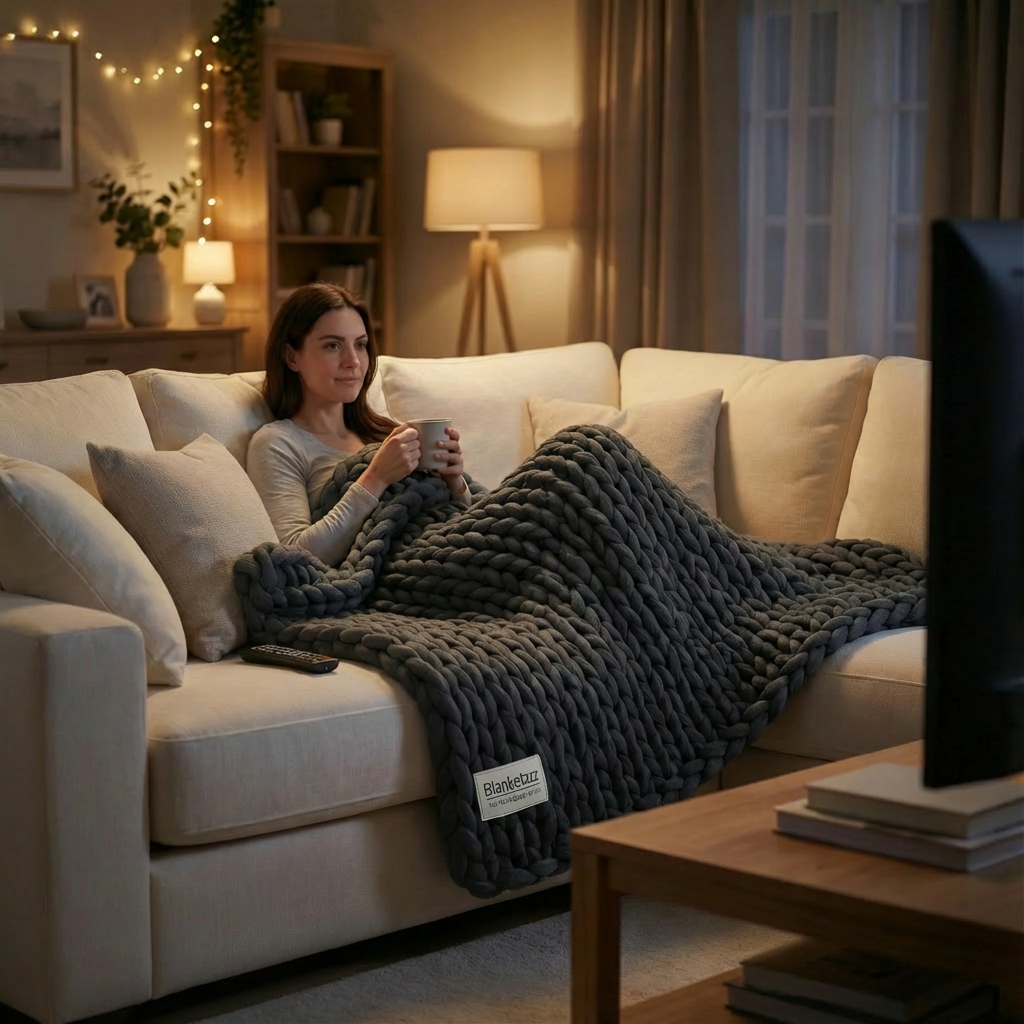 Knitted Weighted Throw